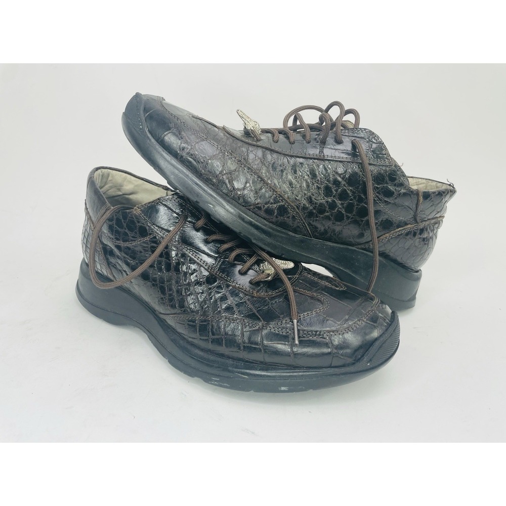 Mauri crocodile Men's brown sneakers size 41